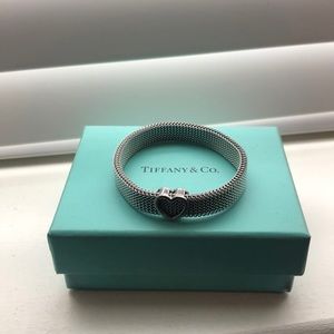 Tiffany and Co Silver Mesh Heart Bracelet